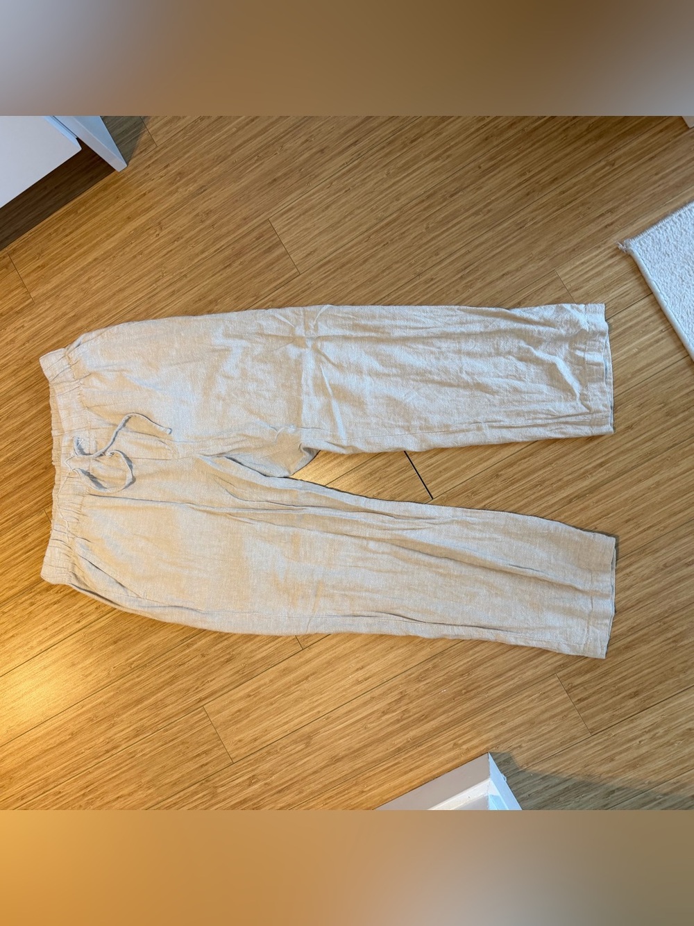 Gap Easy Linen Pant in Cream Khaki